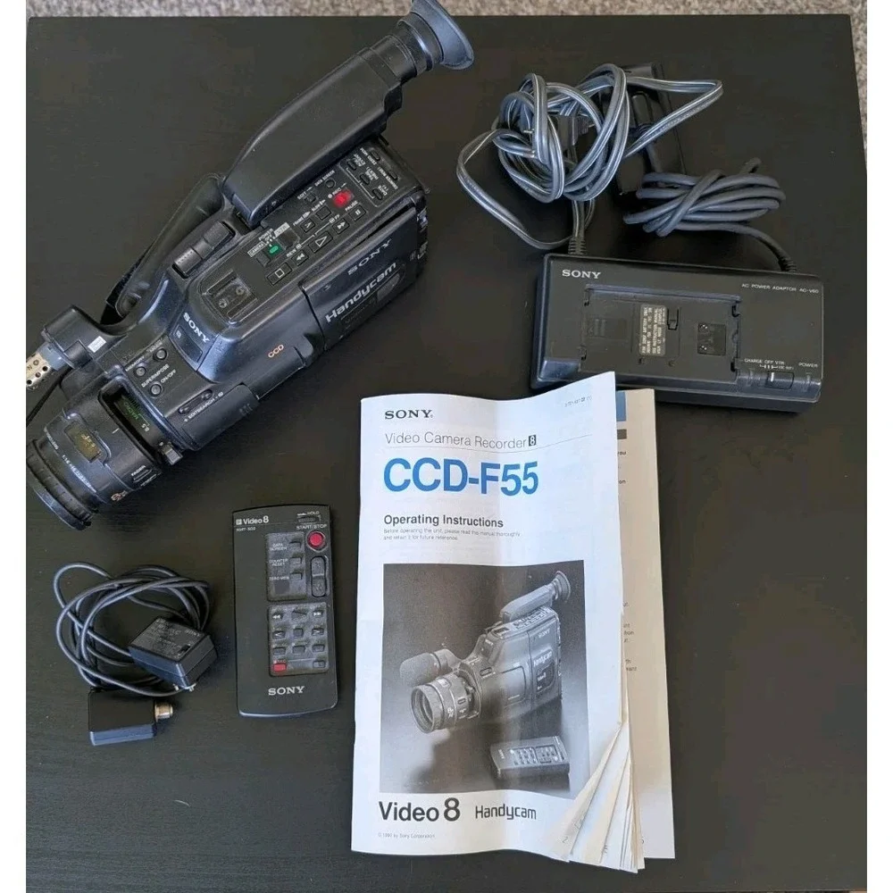 Sony Handycam CCD-F55 Camcorder & Accessories Chargers UNTESTED
